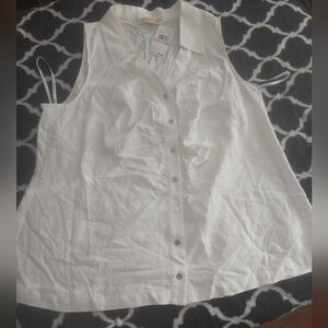 Michael‎ Kors White Sleeveless Blouse